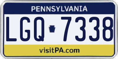PA license plate LGQ7338