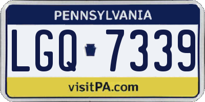 PA license plate LGQ7339