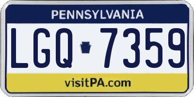 PA license plate LGQ7359
