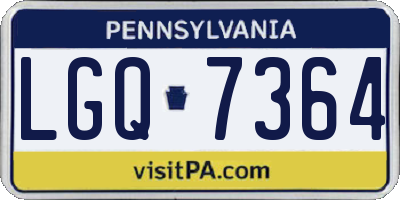 PA license plate LGQ7364