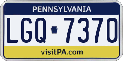 PA license plate LGQ7370