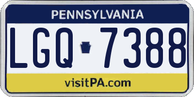 PA license plate LGQ7388