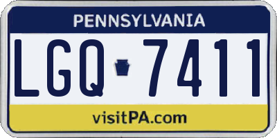 PA license plate LGQ7411