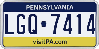 PA license plate LGQ7414