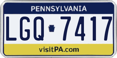 PA license plate LGQ7417