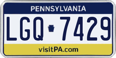PA license plate LGQ7429