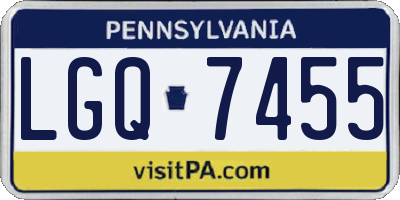 PA license plate LGQ7455