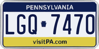 PA license plate LGQ7470