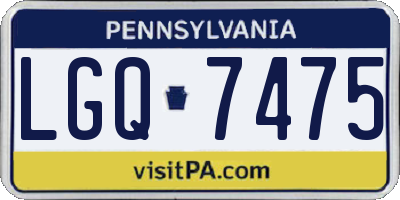 PA license plate LGQ7475