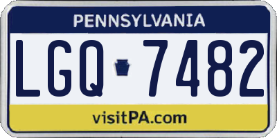 PA license plate LGQ7482