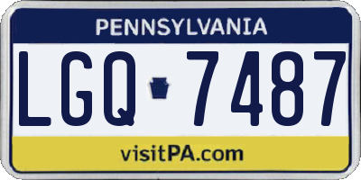PA license plate LGQ7487