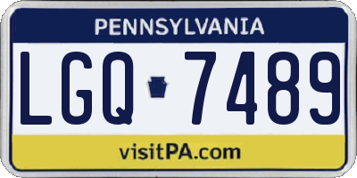 PA license plate LGQ7489
