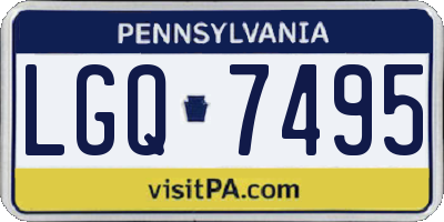 PA license plate LGQ7495