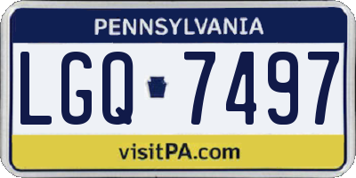 PA license plate LGQ7497