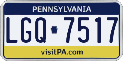 PA license plate LGQ7517