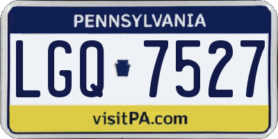 PA license plate LGQ7527