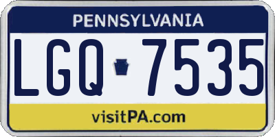 PA license plate LGQ7535