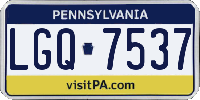 PA license plate LGQ7537