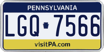 PA license plate LGQ7566