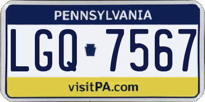 PA license plate LGQ7567