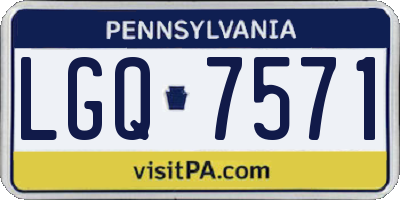 PA license plate LGQ7571