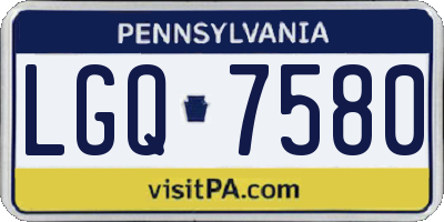 PA license plate LGQ7580