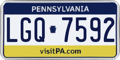 PA license plate LGQ7592