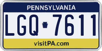 PA license plate LGQ7611