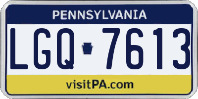 PA license plate LGQ7613