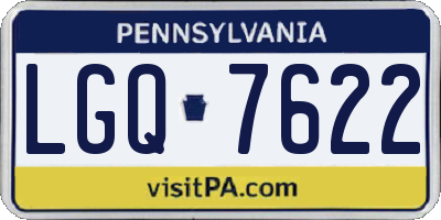 PA license plate LGQ7622