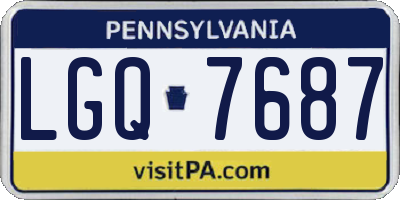 PA license plate LGQ7687