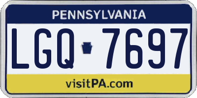 PA license plate LGQ7697