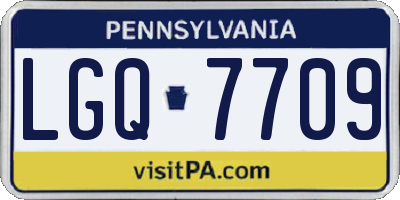 PA license plate LGQ7709