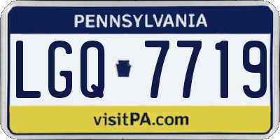 PA license plate LGQ7719
