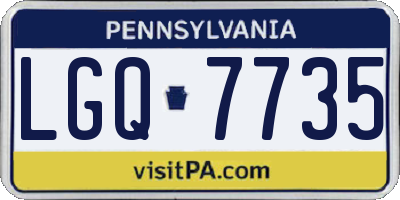 PA license plate LGQ7735