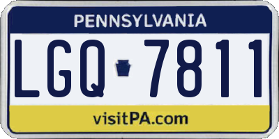 PA license plate LGQ7811