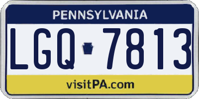 PA license plate LGQ7813