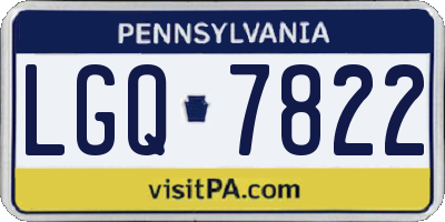 PA license plate LGQ7822
