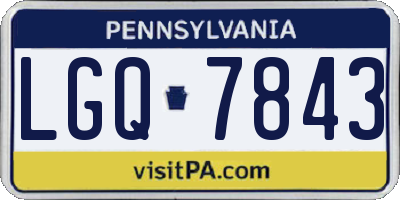 PA license plate LGQ7843