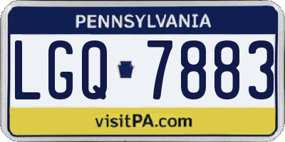 PA license plate LGQ7883