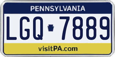 PA license plate LGQ7889