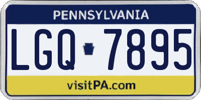 PA license plate LGQ7895