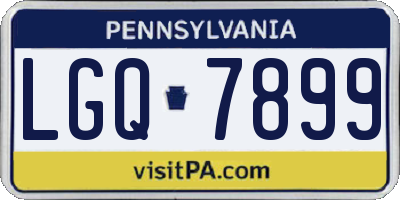 PA license plate LGQ7899