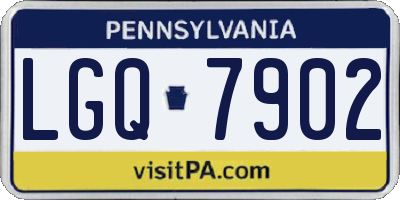 PA license plate LGQ7902
