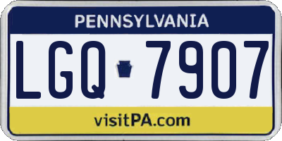 PA license plate LGQ7907