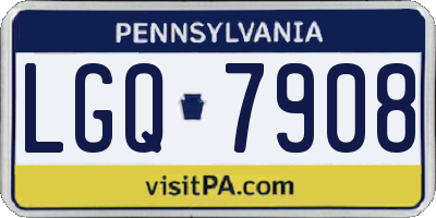 PA license plate LGQ7908