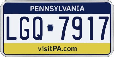 PA license plate LGQ7917
