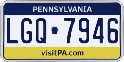 PA license plate LGQ7946