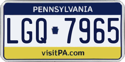 PA license plate LGQ7965