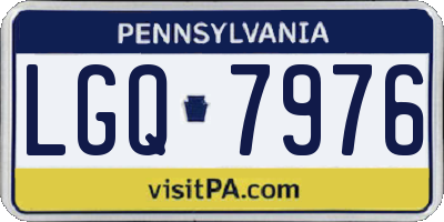 PA license plate LGQ7976